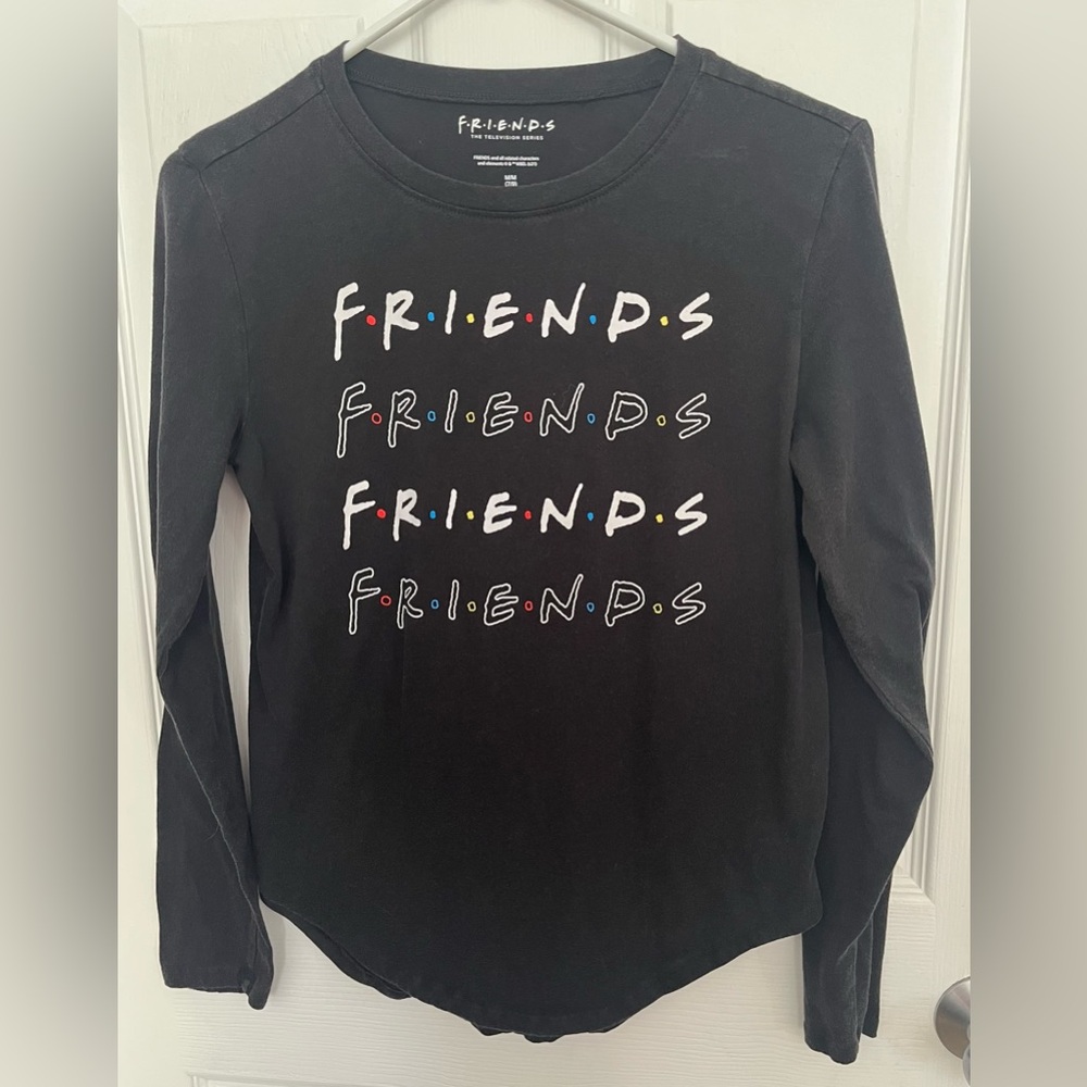 FRIENDS Black Long Sleeve Shirt, Women’s Size medium